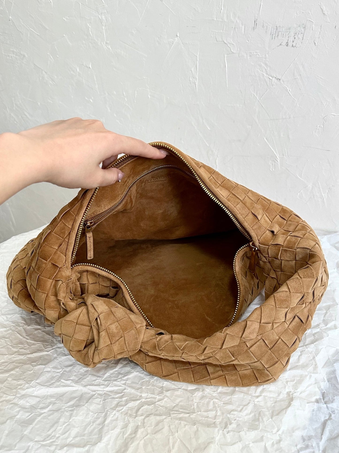 BV SMALL JODIE 48CM DAIM MARRON