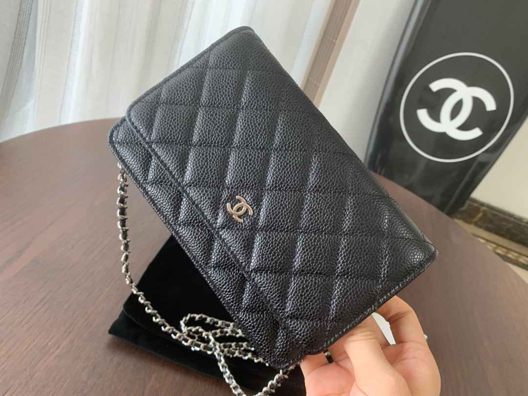 WOC 19CM NOIR CAVIAR MÉTAL ARGENTÉ