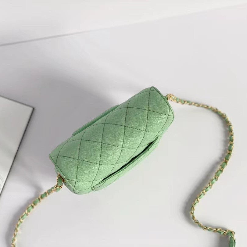 CC Mini Messenger 19cm Caviar Vert Clair