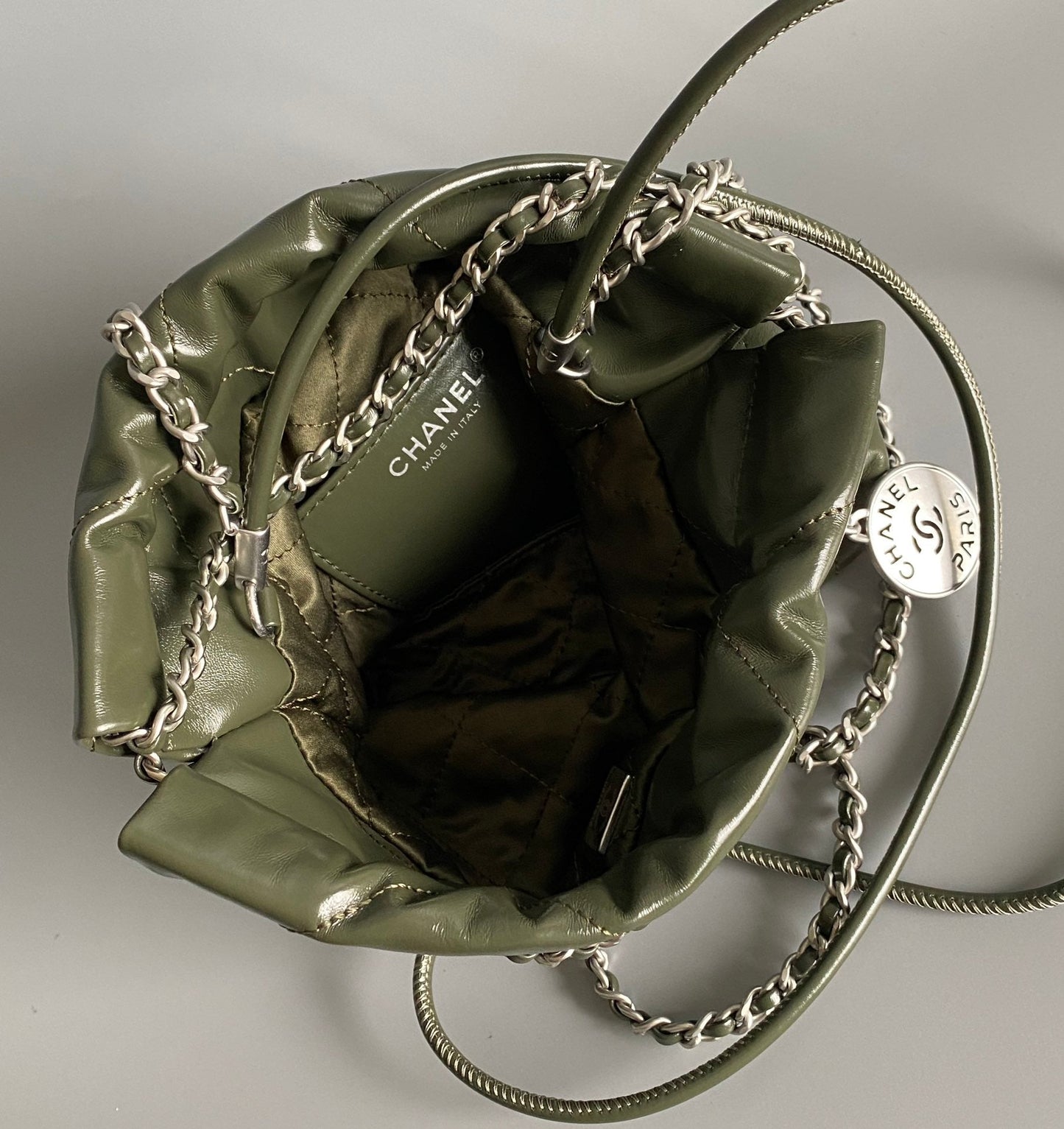 CC HOBO MINI 20CM CUIR D'AGNEAU OLIVE