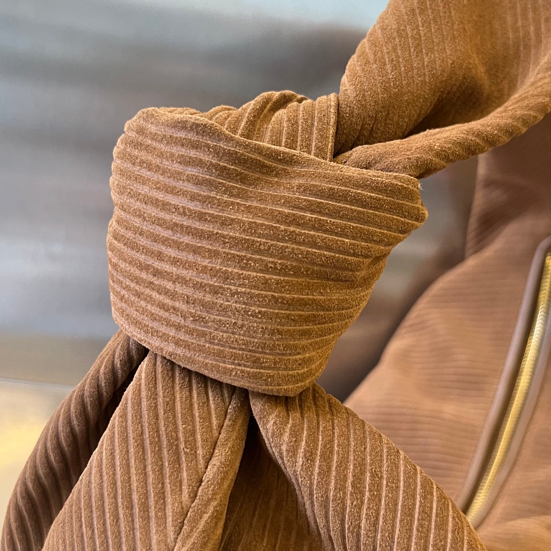 PETITE JODIE 48 TISSU VELOURS CÔTELÉ MARRON