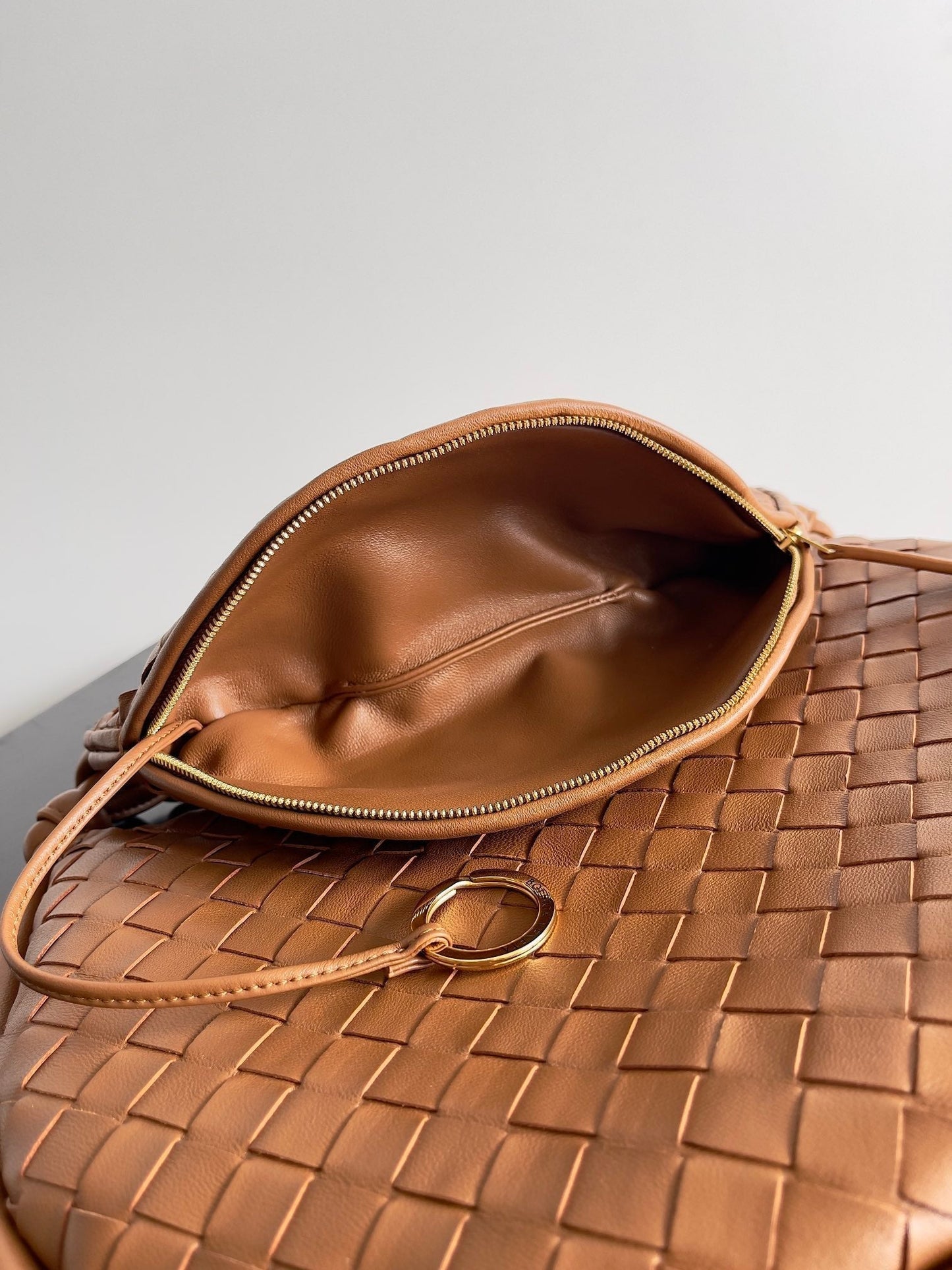 SAC ÉPAULE MEDIUM GEMELLI 36 EN CUIR D'AGNEAU MARRON