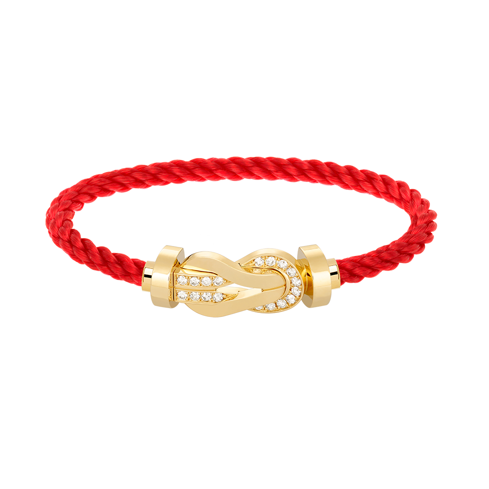 [Shinejoy]CHANCE LARGE 8 FIGURE BUCKLE HALF DIAMOND BRACELET GOLD