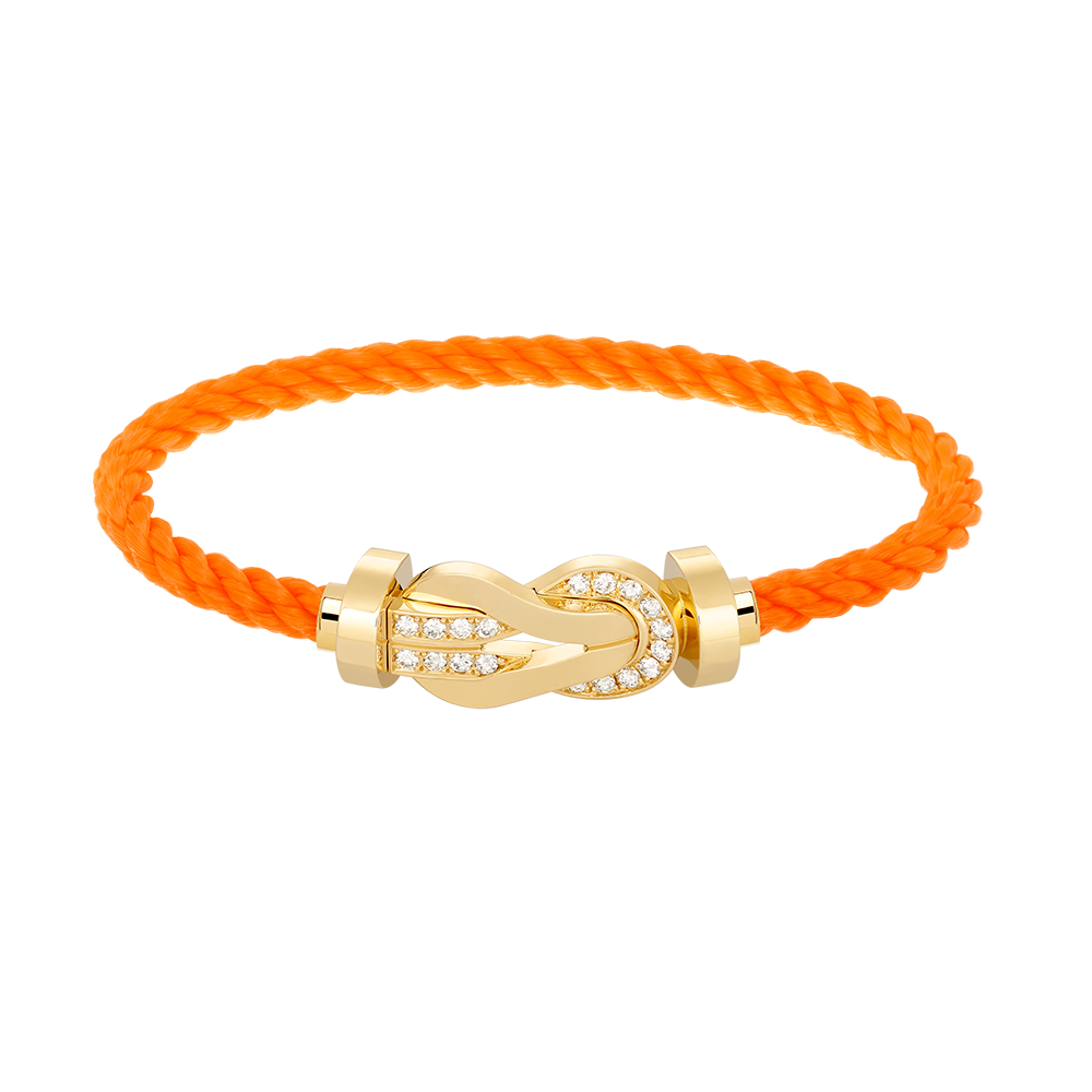 [Shinejoy]CHANCE LARGE 8 FIGURE BUCKLE HALF DIAMOND BRACELET GOLD