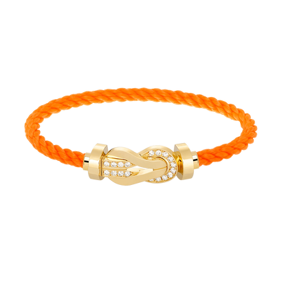 [Shinejoy]CHANCE LARGE 8 FIGURE BUCKLE HALF DIAMOND BRACELET GOLD