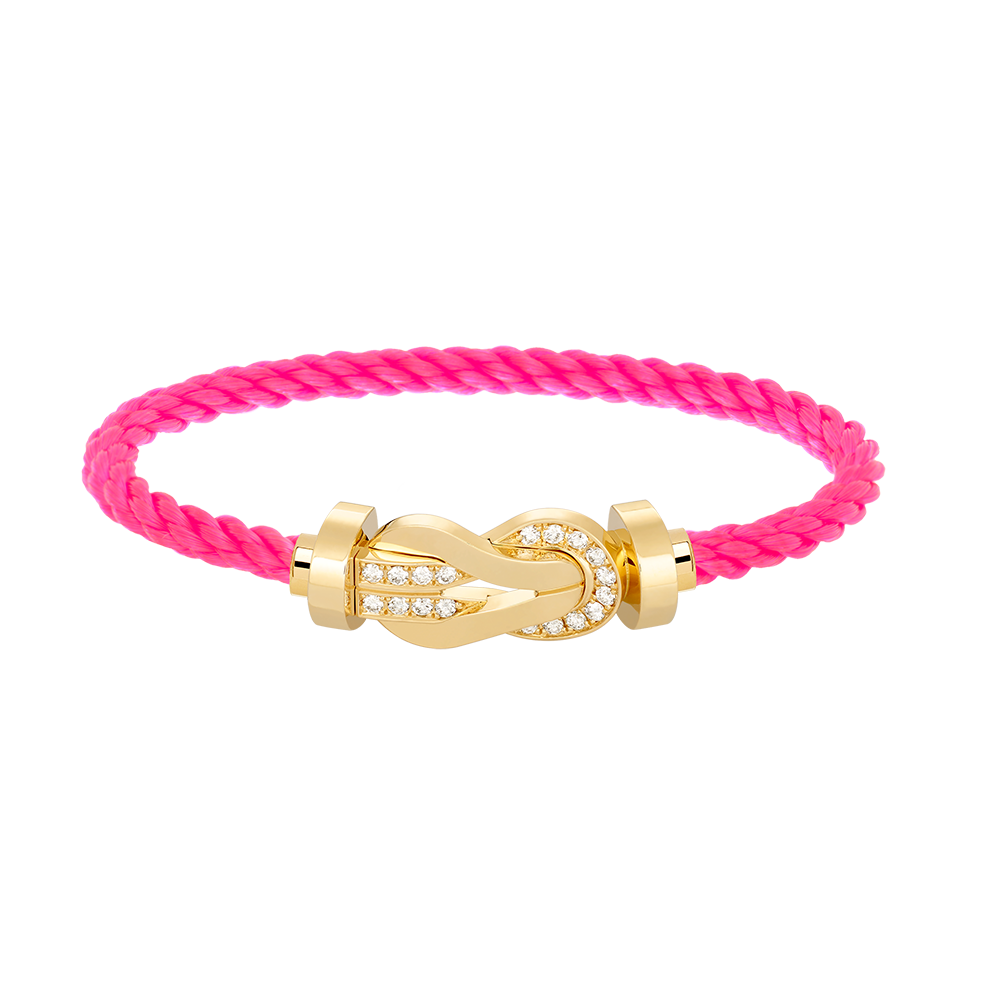 [Shinejoy]CHANCE LARGE 8 FIGURE BUCKLE HALF DIAMOND BRACELET GOLD