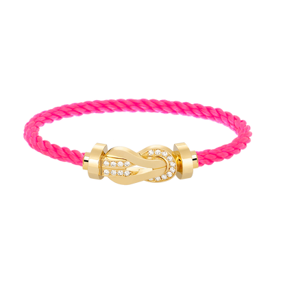 [Shinejoy]CHANCE LARGE 8 FIGURE BUCKLE HALF DIAMOND BRACELET GOLD