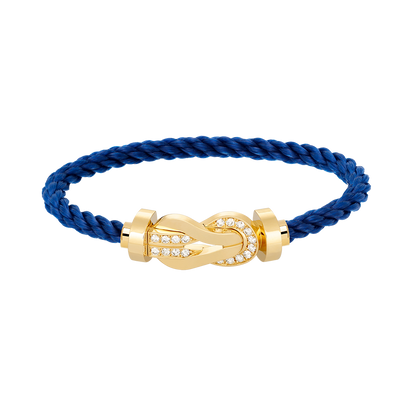 [Shinejoy]CHANCE LARGE 8 FIGURE BUCKLE HALF DIAMOND BRACELET GOLD