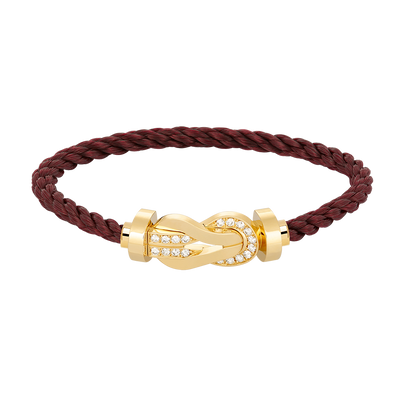 [Shinejoy]CHANCE LARGE 8 FIGURE BUCKLE HALF DIAMOND BRACELET GOLD