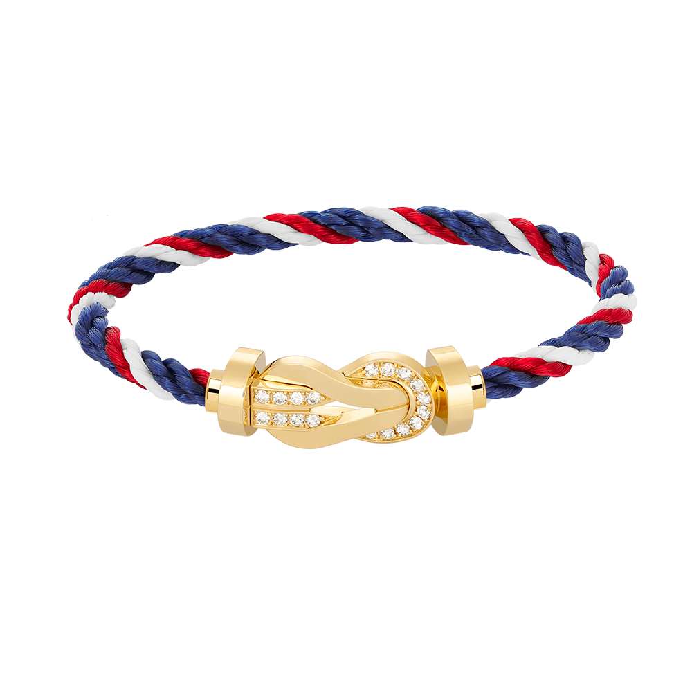 [Shinejoy]CHANCE LARGE 8 FIGURE BUCKLE HALF DIAMOND BRACELET GOLD