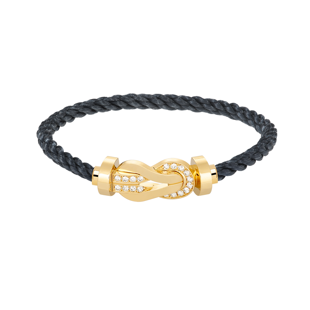 [Shinejoy]CHANCE LARGE 8 FIGURE BUCKLE HALF DIAMOND BRACELET GOLD