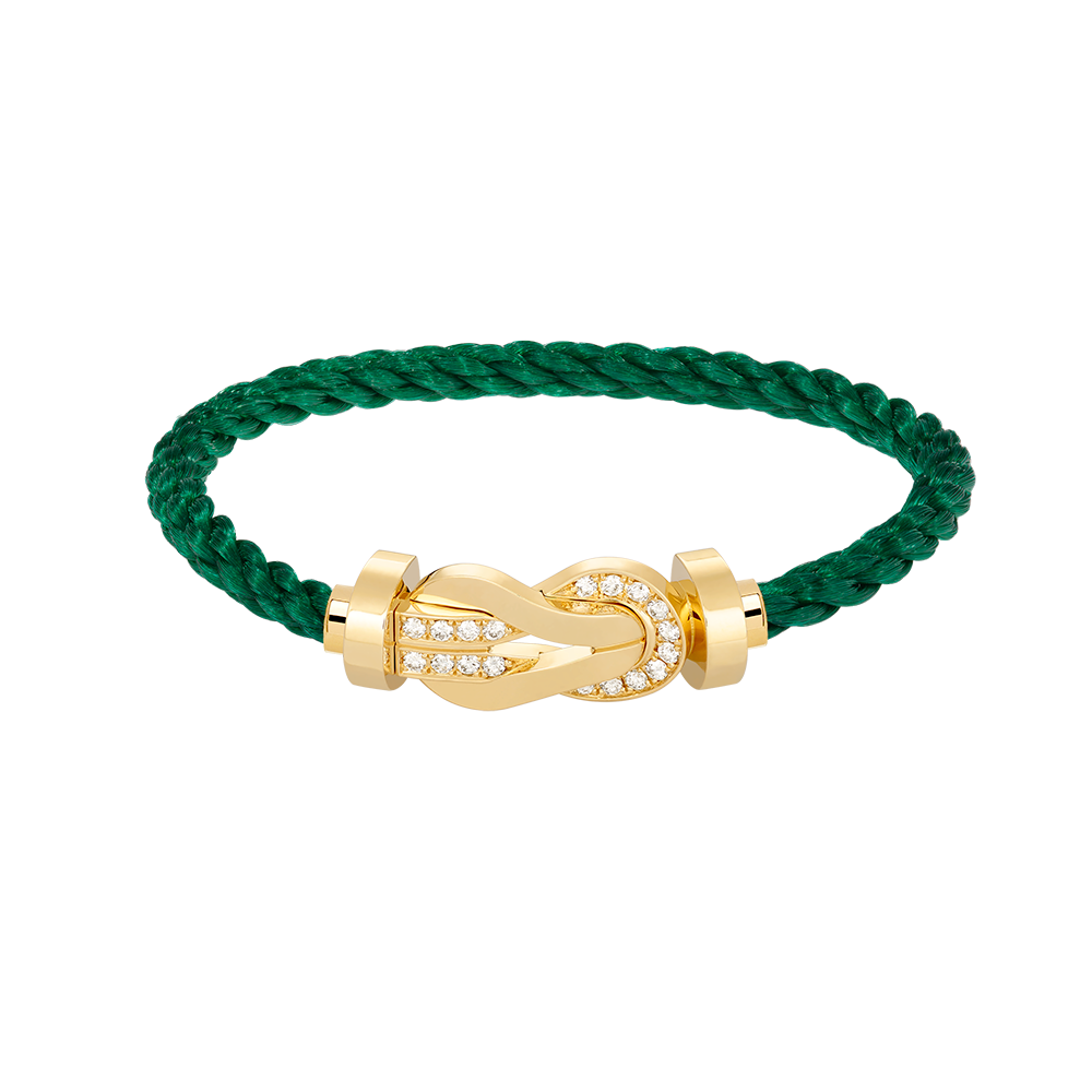 [Shinejoy]CHANCE LARGE 8 FIGURE BUCKLE HALF DIAMOND BRACELET GOLD
