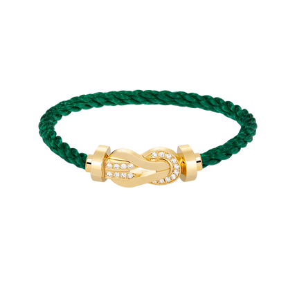 [Shinejoy]CHANCE LARGE 8 FIGURE BUCKLE HALF DIAMOND BRACELET GOLD