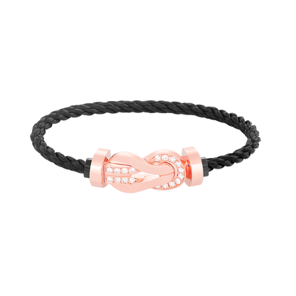 [Shinejoy]CHANCE LARGE 8 FIGURE BUCKLE HALF DIAMOND BRACELET Shinejoy GOLD