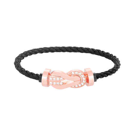 [Shinejoy]CHANCE LARGE 8 FIGURE BUCKLE HALF DIAMOND BRACELET Shinejoy GOLD