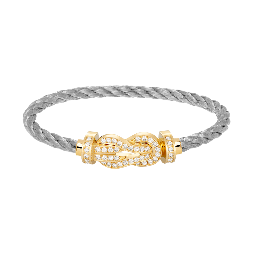 [Shinejoy]CHANCE LARGE 8 FIGURE BUCKLE FULLDIAMOND BRACELET GOLD