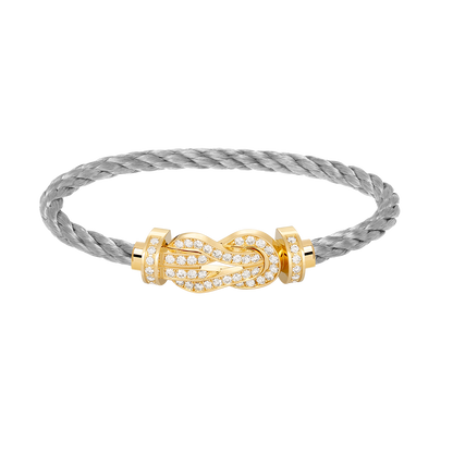 [Shinejoy]CHANCE LARGE 8 FIGURE BUCKLE FULLDIAMOND BRACELET GOLD