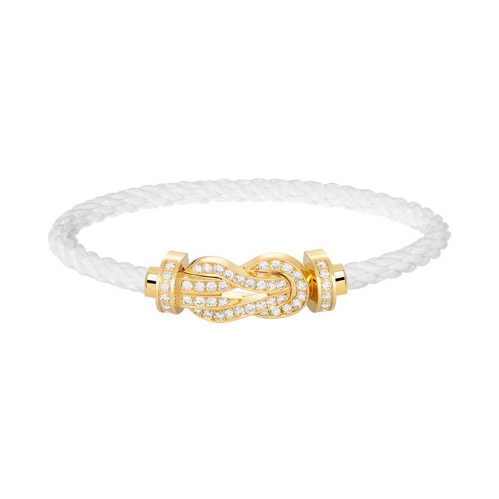 [Shinejoy]CHANCE LARGE 8 FIGURE BUCKLE FULLDIAMOND BRACELET GOLD