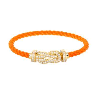 [Shinejoy]CHANCE LARGE 8 FIGURE BUCKLE FULLDIAMOND BRACELET GOLD