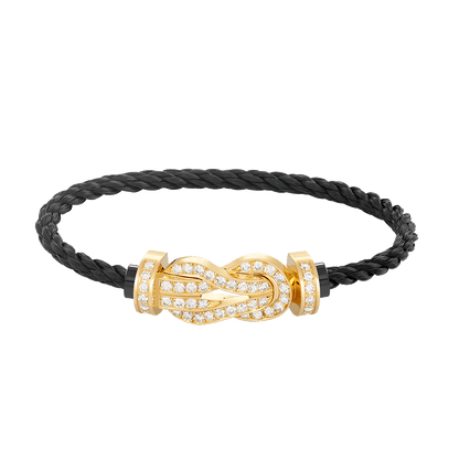 [Shinejoy]CHANCE LARGE 8 FIGURE BUCKLE FULLDIAMOND BRACELET GOLD