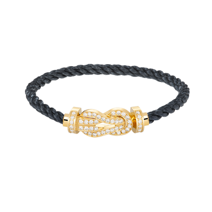 [Shinejoy]CHANCE LARGE 8 FIGURE BUCKLE FULLDIAMOND BRACELET GOLD