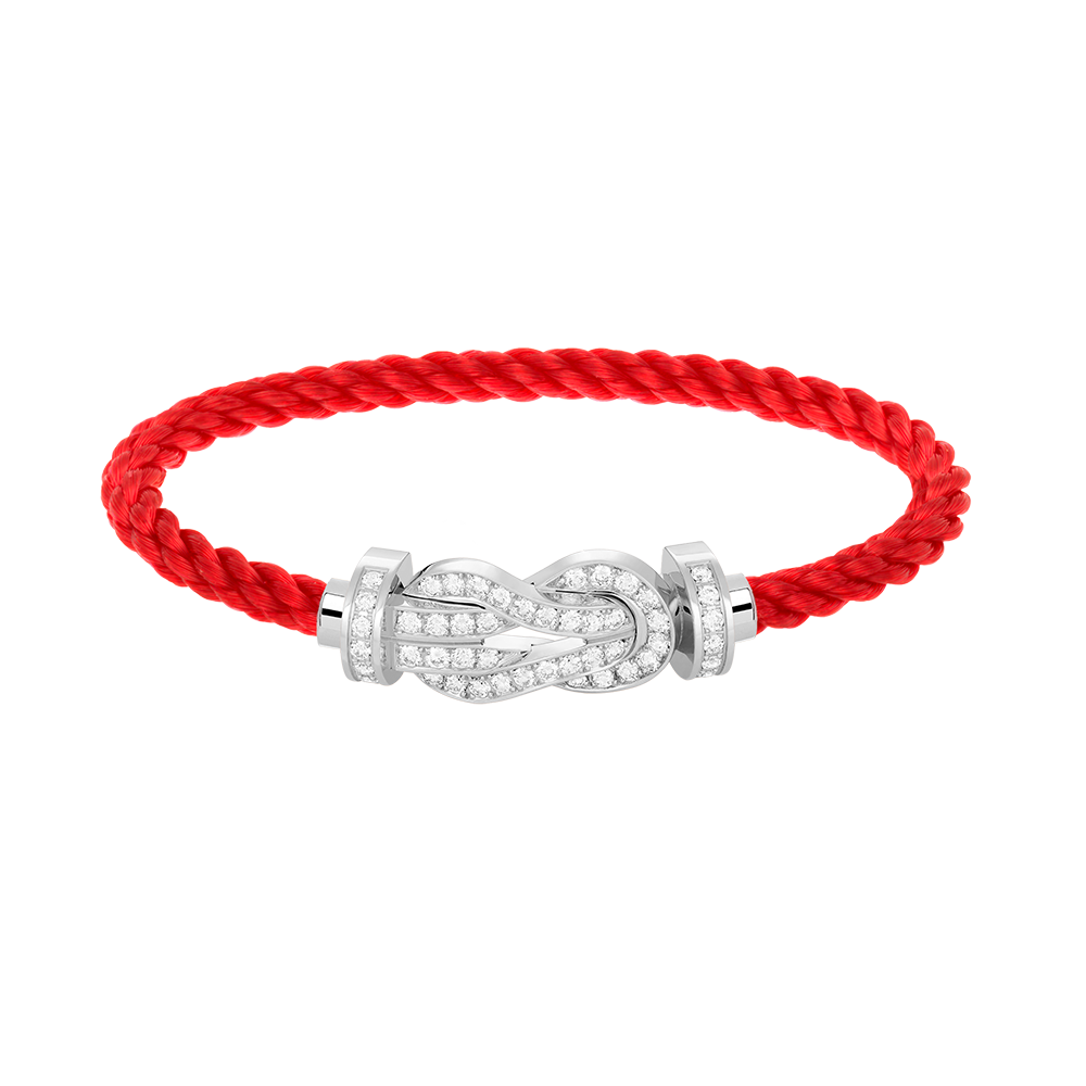 [Shinejoy]CHANCE LARGE 8 FIGURE BUCKLE FULL DIAMOND BRACELET SILVER
