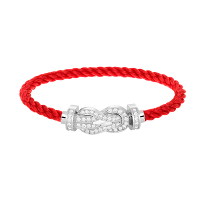 [Shinejoy]CHANCE LARGE 8 FIGURE BUCKLE FULL DIAMOND BRACELET SILVER