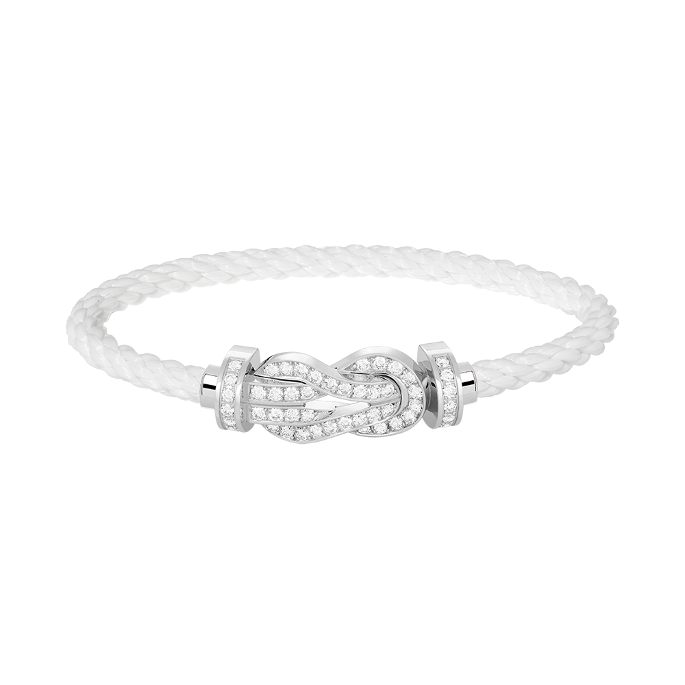 [Shinejoy]CHANCE LARGE 8 FIGURE BUCKLE FULL DIAMOND BRACELET SILVER