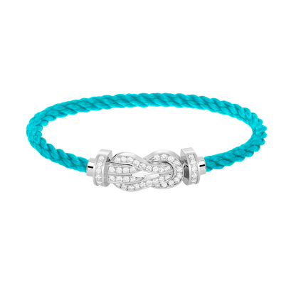 [Shinejoy]CHANCE LARGE 8 FIGURE BUCKLE FULL DIAMOND BRACELET SILVER