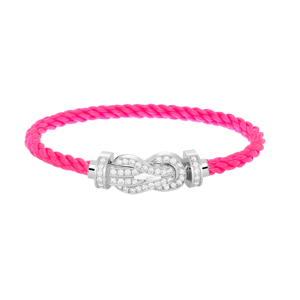 [Shinejoy]CHANCE LARGE 8 FIGURE BUCKLE FULL DIAMOND BRACELET SILVER