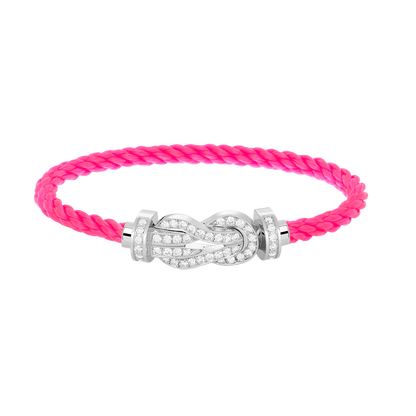 [Shinejoy]CHANCE LARGE 8 FIGURE BUCKLE FULL DIAMOND BRACELET SILVER