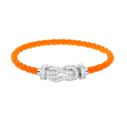 [Shinejoy]CHANCE LARGE 8 FIGURE BUCKLE FULL DIAMOND BRACELET SILVER