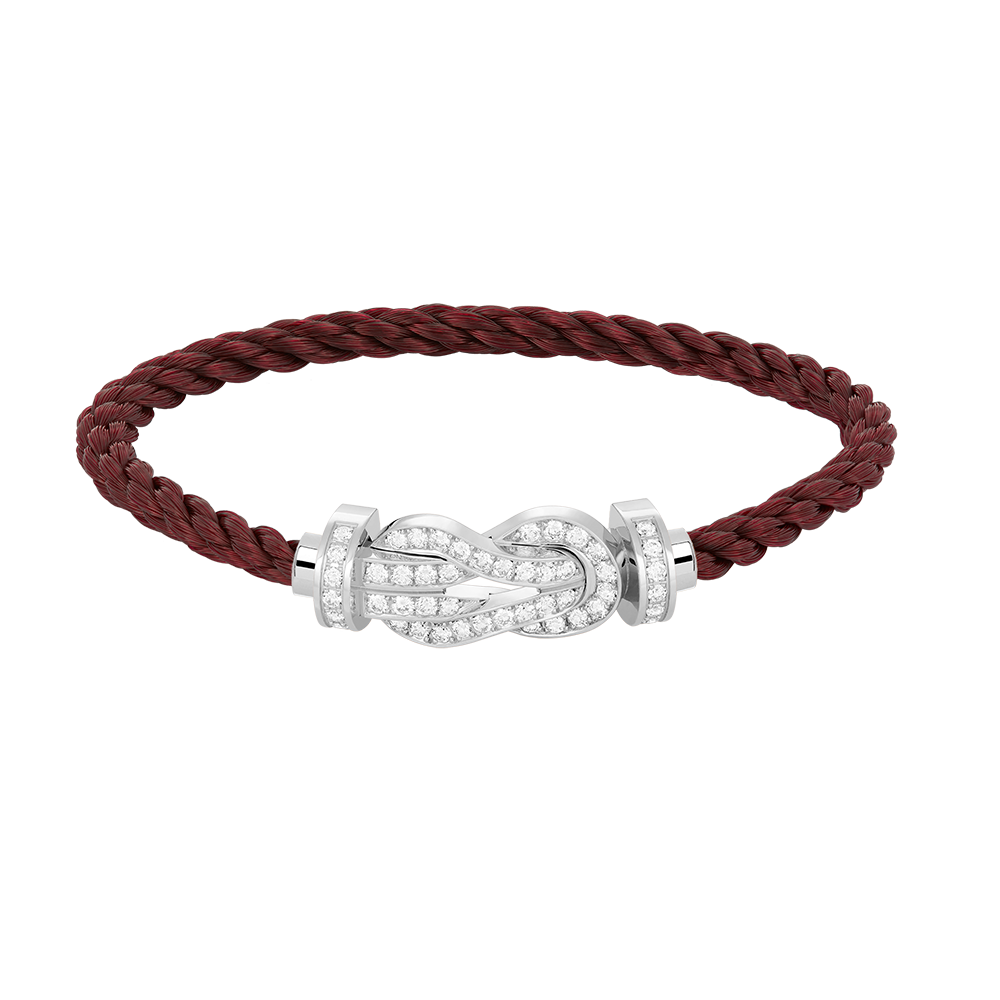 [Shinejoy]CHANCE LARGE 8 FIGURE BUCKLE FULL DIAMOND BRACELET SILVER
