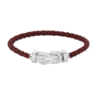 [Shinejoy]CHANCE LARGE 8 FIGURE BUCKLE FULL DIAMOND BRACELET SILVER