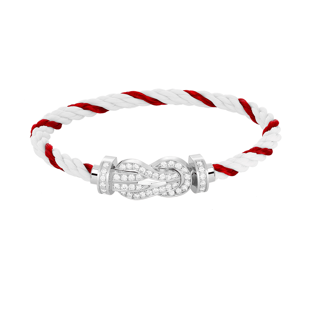 [Shinejoy]CHANCE LARGE 8 FIGURE BUCKLE FULL DIAMOND BRACELET SILVER