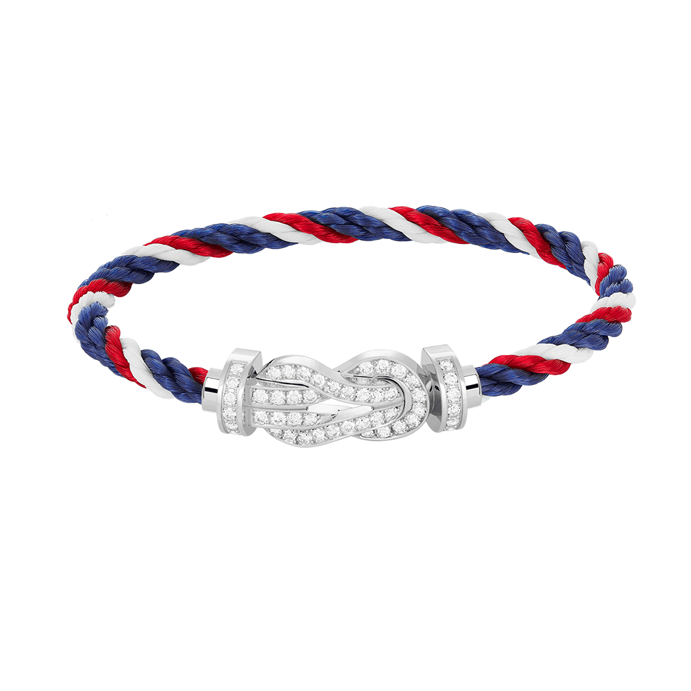 [Shinejoy]CHANCE LARGE 8 FIGURE BUCKLE FULL DIAMOND BRACELET SILVER