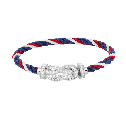 [Shinejoy]CHANCE LARGE 8 FIGURE BUCKLE FULL DIAMOND BRACELET SILVER