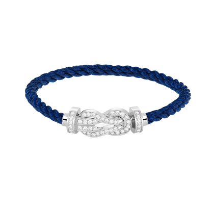 [Shinejoy]CHANCE LARGE 8 FIGURE BUCKLE FULL DIAMOND BRACELET SILVER