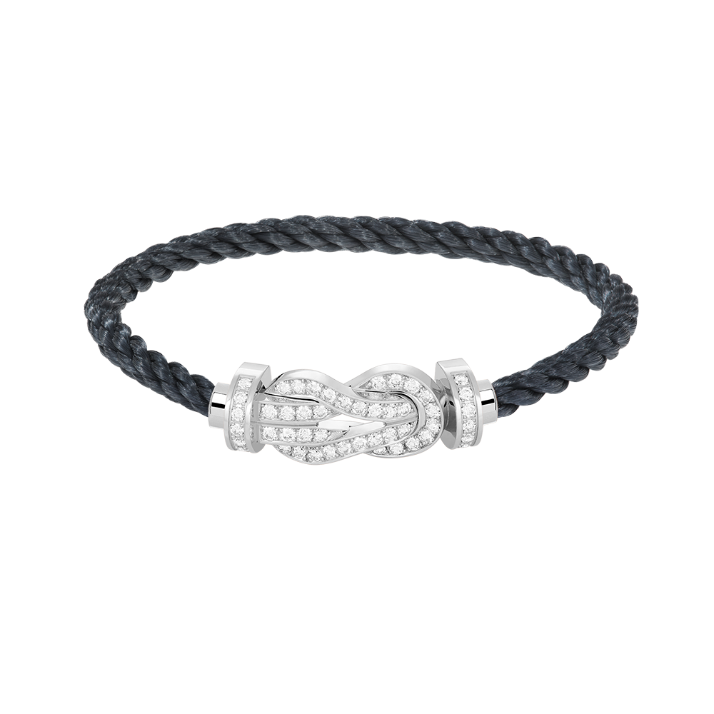 [Shinejoy]CHANCE LARGE 8 FIGURE BUCKLE FULL DIAMOND BRACELET SILVER