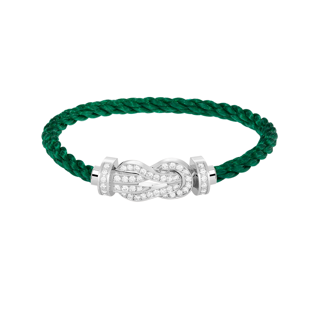 [Shinejoy]CHANCE LARGE 8 FIGURE BUCKLE FULL DIAMOND BRACELET SILVER