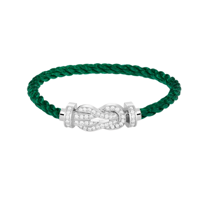 [Shinejoy]CHANCE LARGE 8 FIGURE BUCKLE FULL DIAMOND BRACELET SILVER