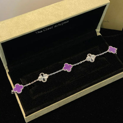 [Shinejoy] CLOVER 5 MOTIF VIOLET BRACELET COLLECTION