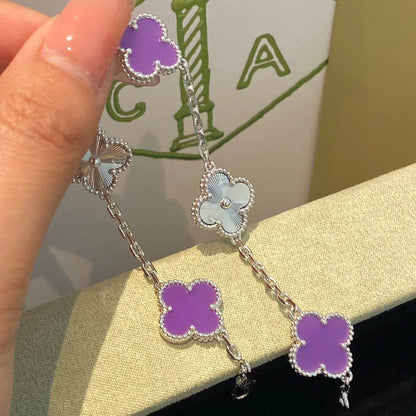 [Shinejoy] CLOVER 5 MOTIF VIOLET BRACELET COLLECTION