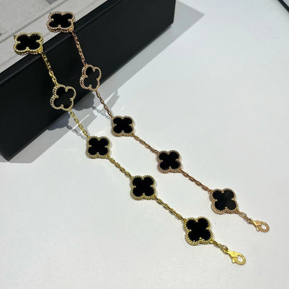[Shinejoy] CLOVER 5 MOTIF ONYXS BRACELET COLLECTION