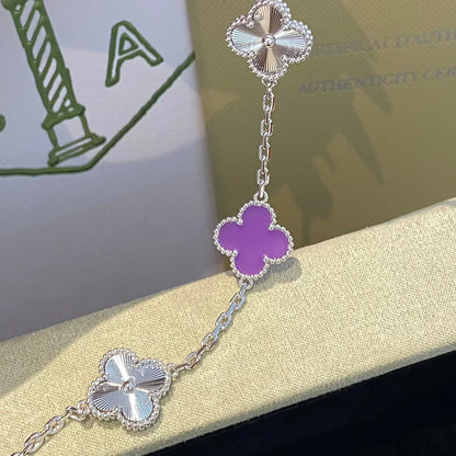 [Shinejoy] CLOVER 5 MOTIF VIOLET BRACELET COLLECTION
