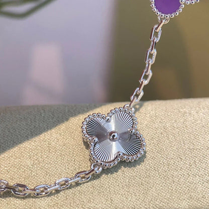 [Shinejoy] CLOVER 5 MOTIF VIOLET BRACELET COLLECTION
