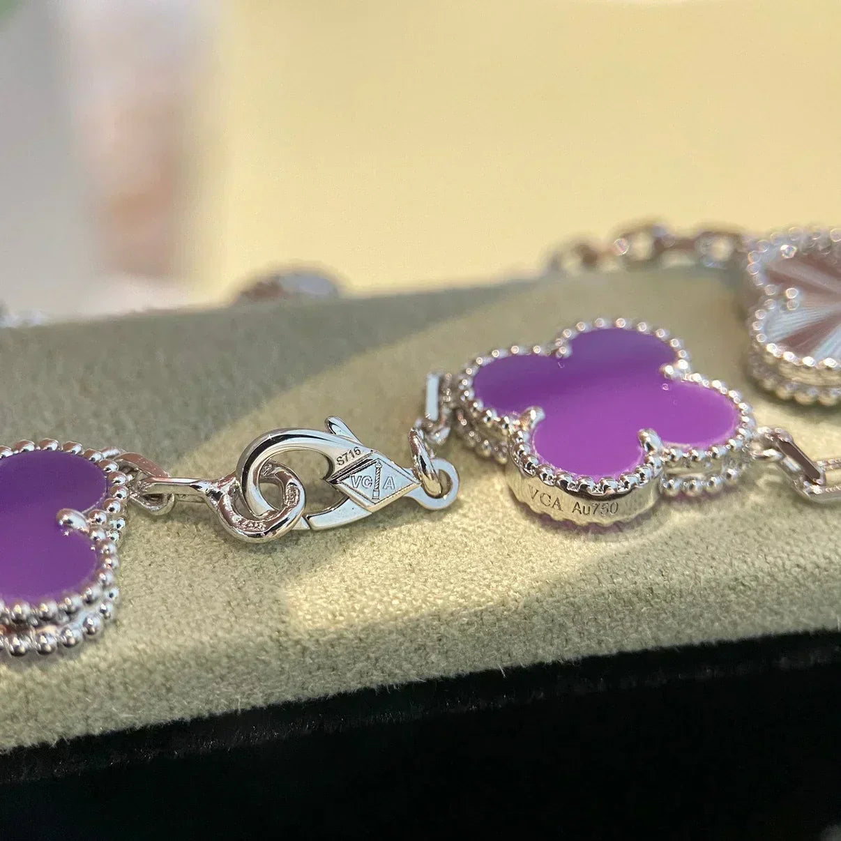 [Shinejoy] CLOVER 5 MOTIF VIOLET BRACELET COLLECTION