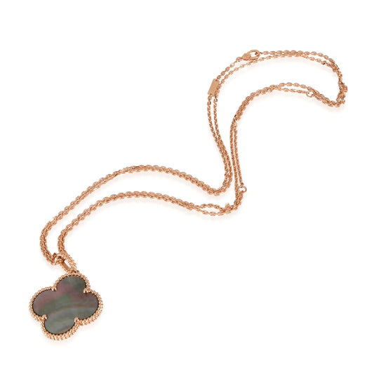 [Shinejoy]CLOVER 25MM GOLD DARK MOP BIG CLOVER NECKLACE
