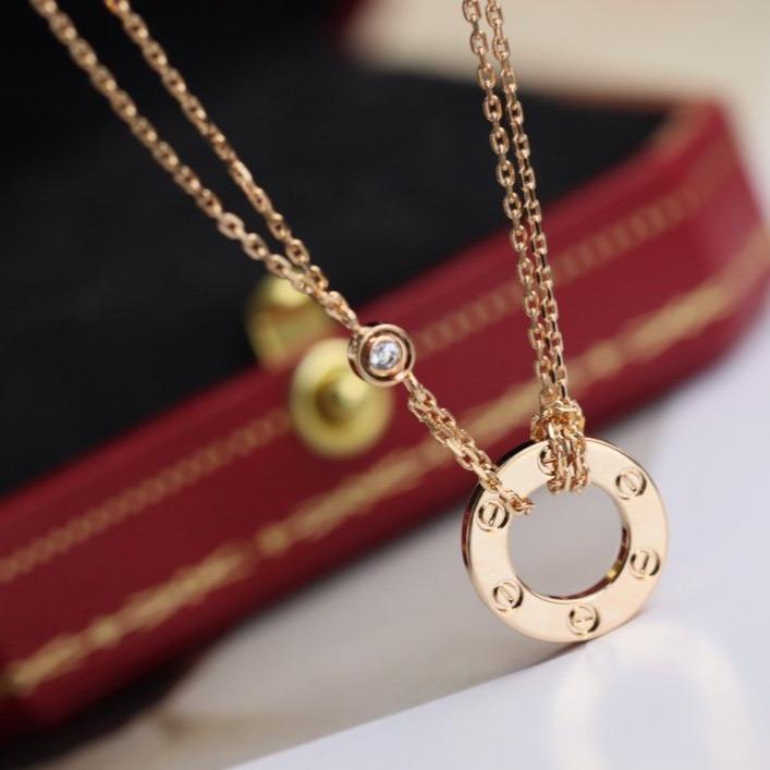 [Shinejoy]LOVE NECKLACE ADJUSTABLE Shinejoy GOLD 2 DIAMOND