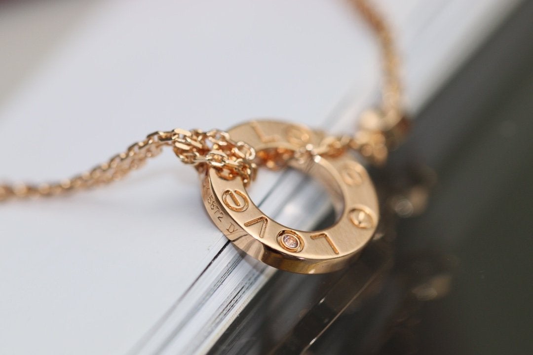 [Shinejoy]LOVE NECKLACE ADJUSTABLE Shinejoy GOLD 2 DIAMOND